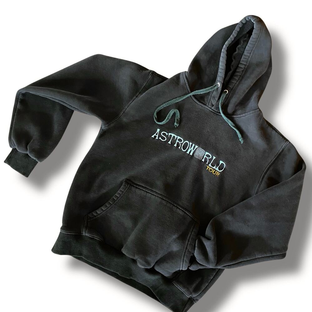 Astroworld Tour Hoodie Swearshirt Sz S Black Travis Scott Wish You Were Here ‘18